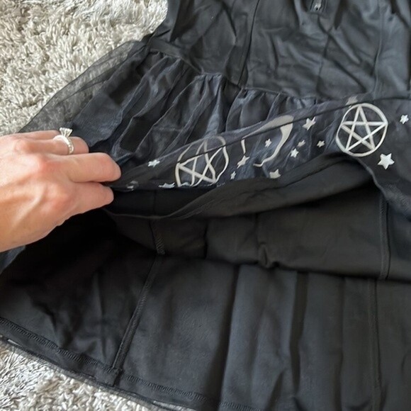 Black Magic Witch Halloween Costume Small Witchy Goth Cosplay Whimsygoth Magic - Picture 12 of 15